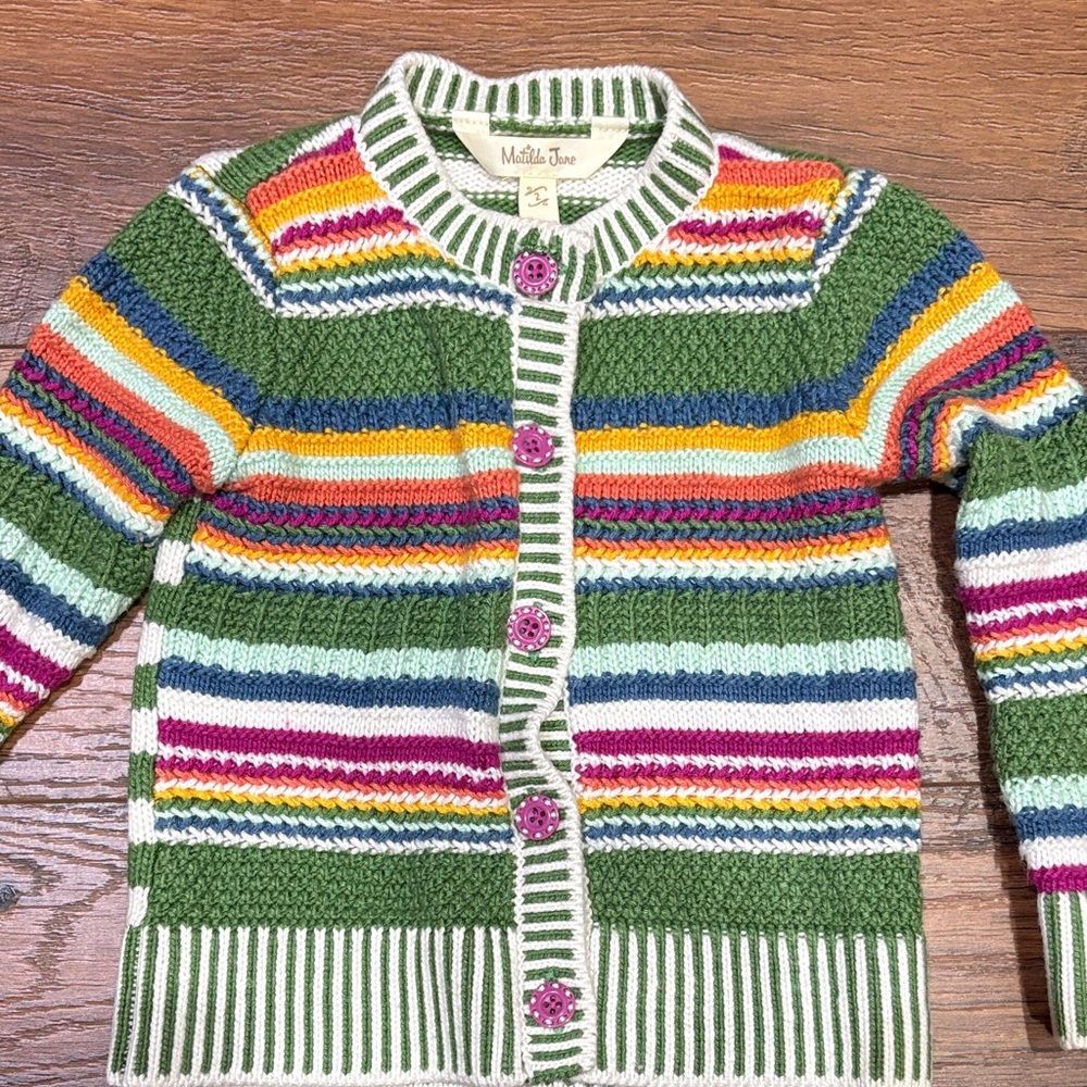 Matilda Jane Colorful Striped Cardigan